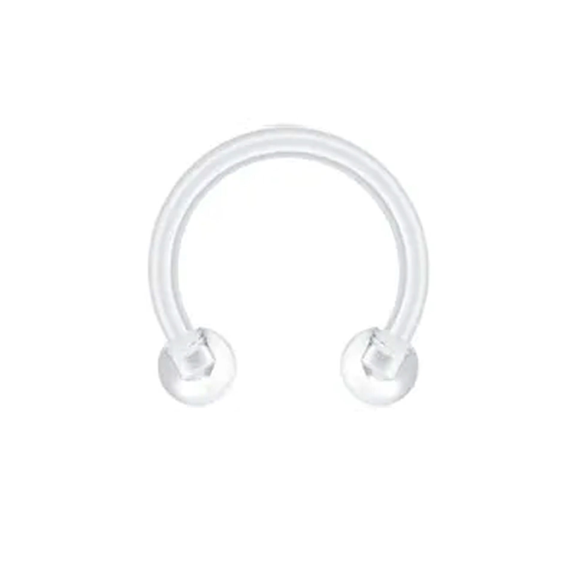 Toplu Bioplastik (PTFE) Yarım Halka Piercing, Helix-Conch-Burun-Dudak-Kıkırdak