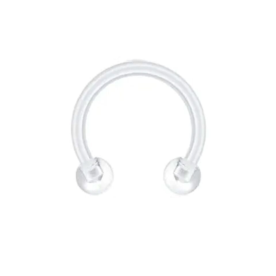 Toplu Bioplastik (PTFE) Yarım Halka Piercing, Helix-Conch-Burun-Dudak-Kıkırdak
