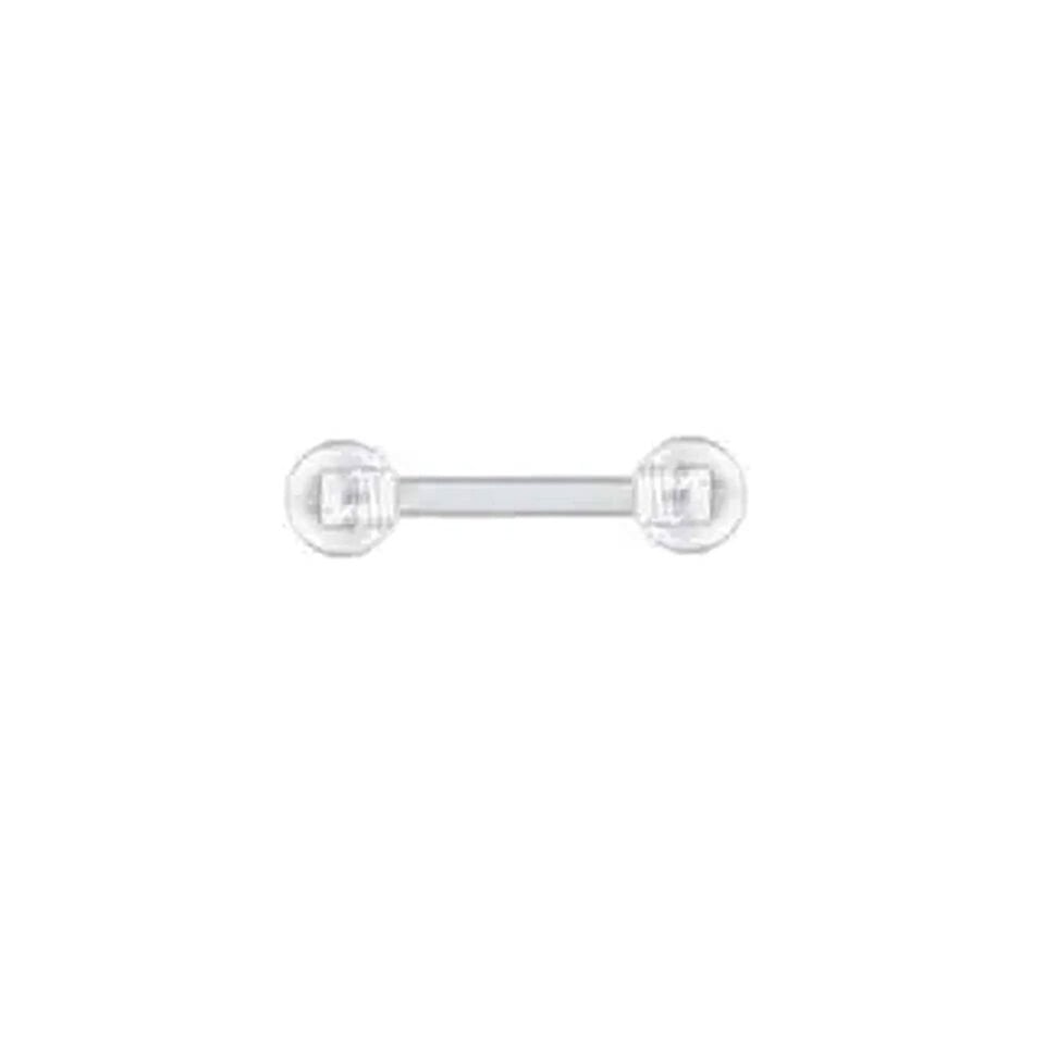 Toplu Şeffaf Bioplastik Düz Bar Piercing