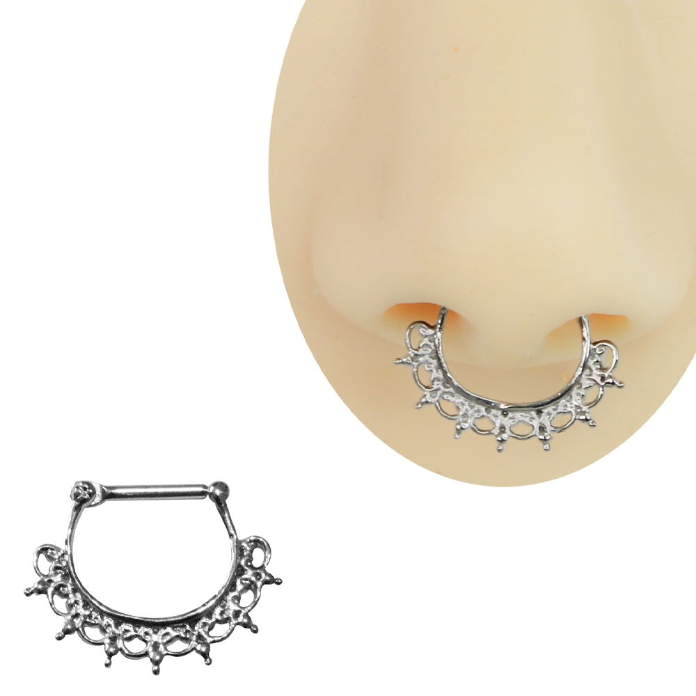 gumus-renk-dantel-motifli-ve-damla-uclu-metal-suslemeli-cerrahi-celik-barli-septum-piercing