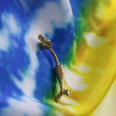 Denizkızı Çelik Göbek Piercing | Çelik & Gold Seçenekli