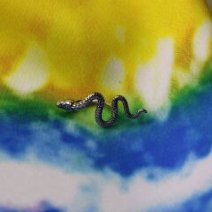 Yılan Çelik Göbek Piercing | Çelik & Gold Seçenekli Yılan Çelik Göbek Piercing