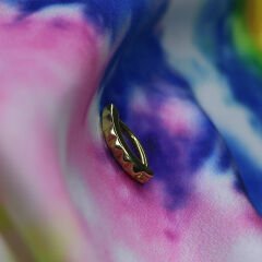 Piramit Çelik Göbek Piercing | Çelik & Gold Seçenekli Piramit Gold Çelik Göbek Piercing