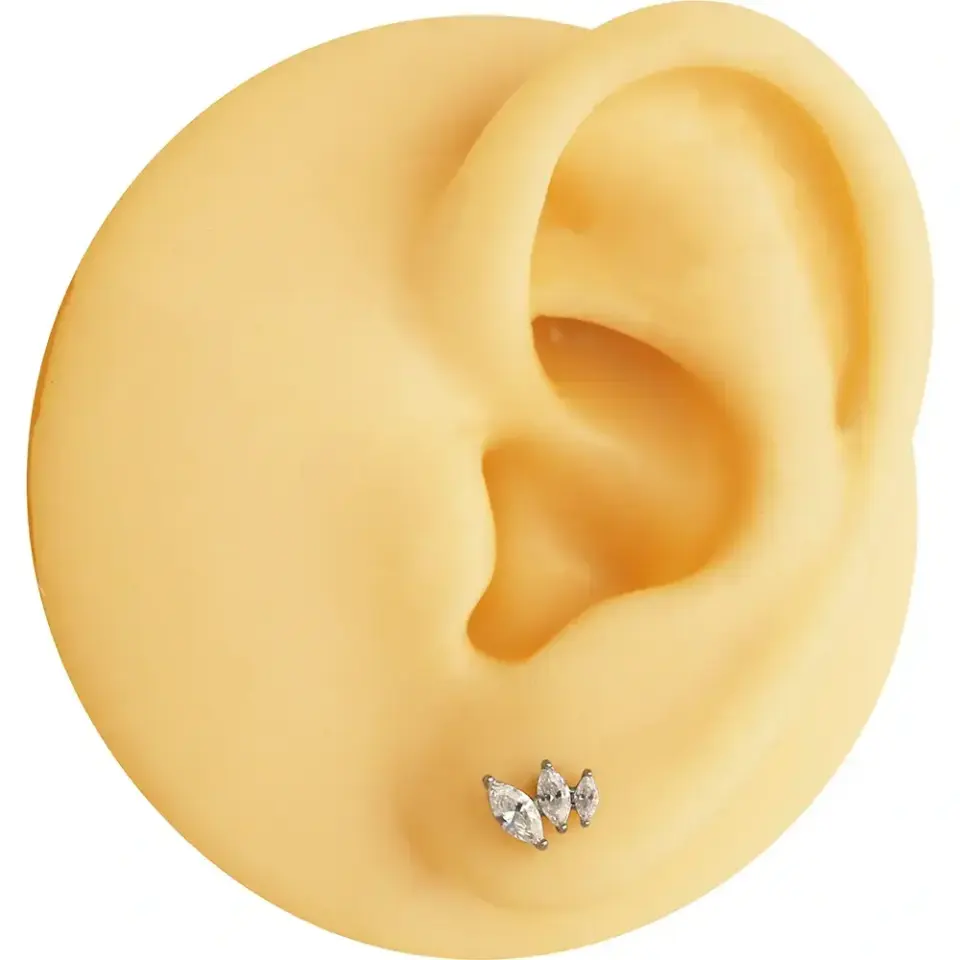 arkasi-duz-flatback-gumus-uc-yaprak-tragus-piercing-gorunumu