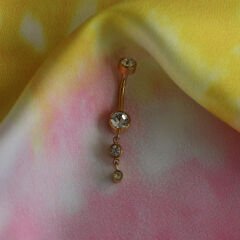 Su Yolu Çelik Göbek Piercing / Renk Seçenekli