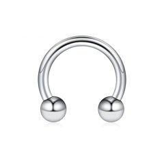 Çelik Yarım Halka Piercing, Tragus-Daith-Helix-Dudak-Septum