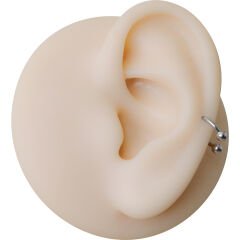 Çelik Yarım Halka Piercing, Tragus-Daith-Helix-Dudak-Septum