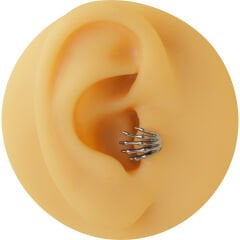 İskelet El 7x1.2mm Çelik Labret Piercing, Tragus-Helix-Kıkırdak