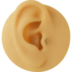 Minimalist yıldız figürlü gümüş kıkırdak küpesi helix conch piercing flatback.