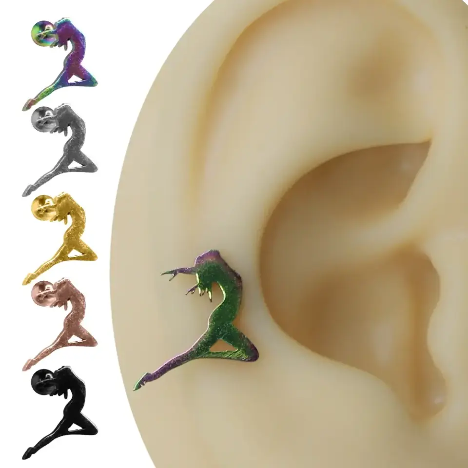 Prima Ballerina Model 316L Cerrahi Çelik Kıkırdak Helix Piercing Figür Detayı