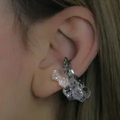 316L cerrahi çelikten üretilmiş paslanmaz deliksiz ear cuff küpe