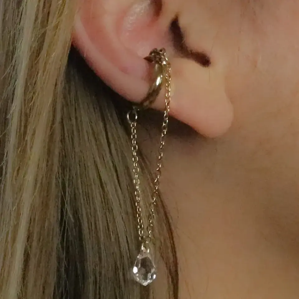 Anti-alerjik 316L cerrahi çelik deliksiz ear cuff küpe