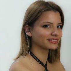 Işıltılı Kristal Uçlu Uzun Zincir Cerrahi Çelik Ear Cuff Küpe