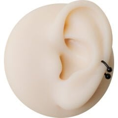 Siyah Çelik Yarım Halka Piercing, Tragus-Daith-Helix-Dudak-Septum