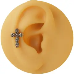 316L cerrahi çelik flatback helix kıkırdak piercing kurukafa figürlü