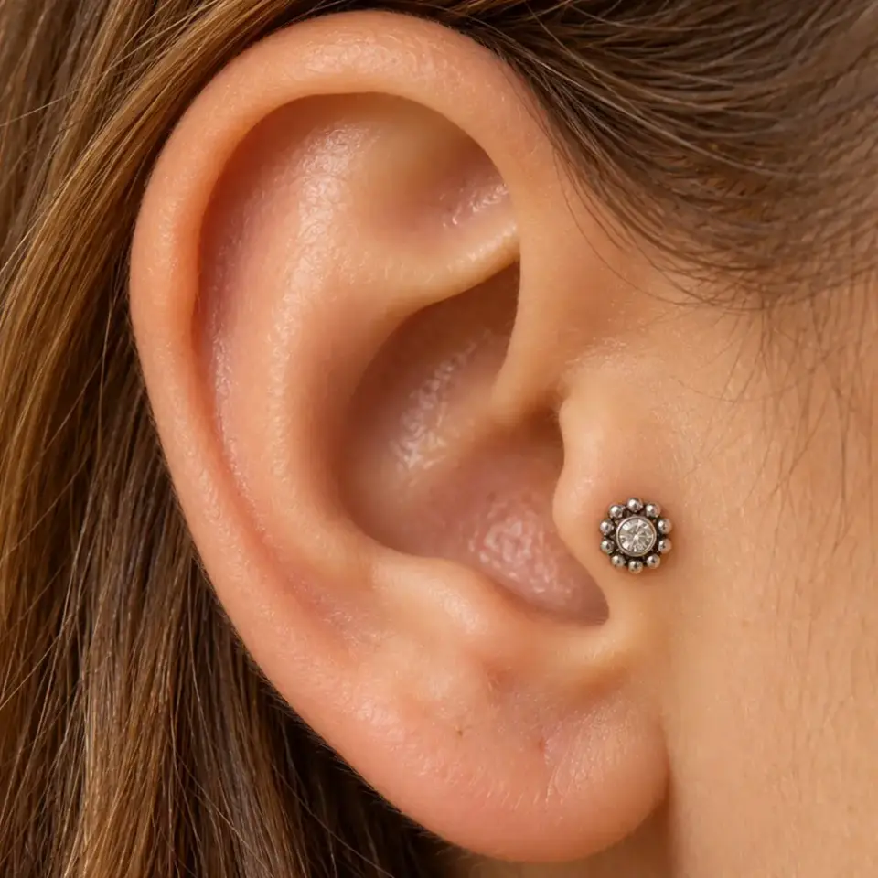 gumus-papatya-tragus-piercing
