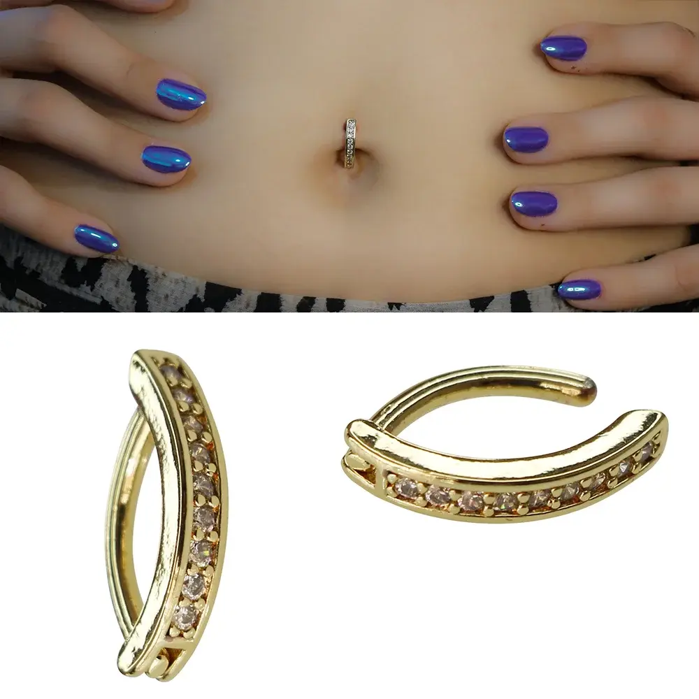 1,6 mm Kalınlıkta Infinity Shine Cerrahi Sarı Renk Çelik Göbek Piercing Ölçü Bilgileri