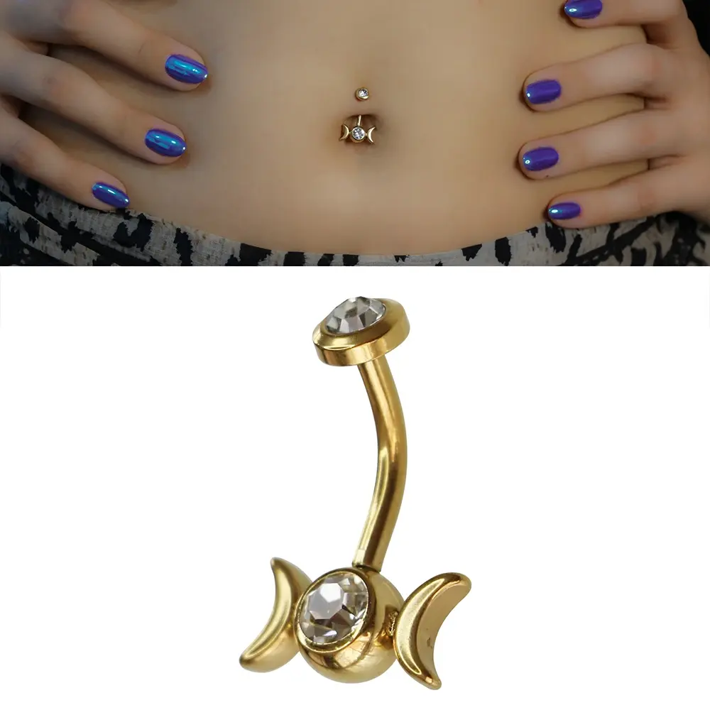 1,6 mm Kalınlıkta Hekate Cerrahi Çelik Göbek Piercing Ölçü Bilgileri