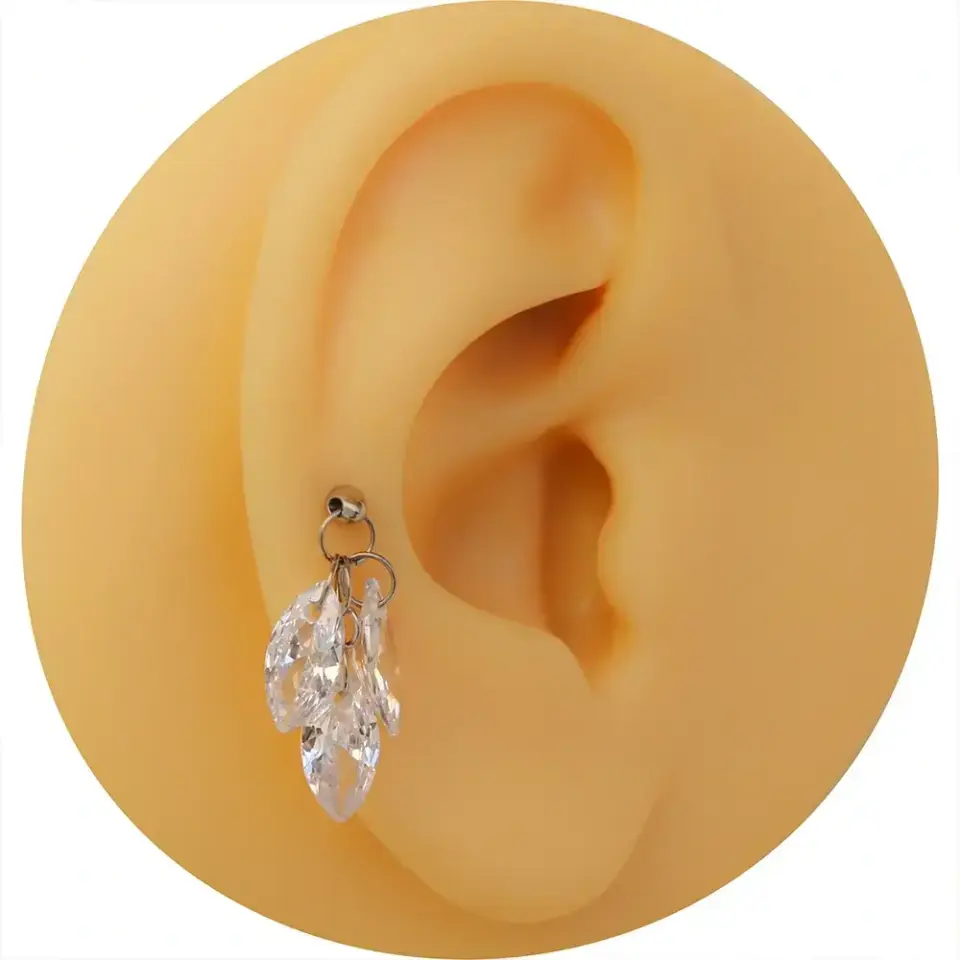 Helix ve kıkırdak için uyumlu 316L cerrahi çelik piercing