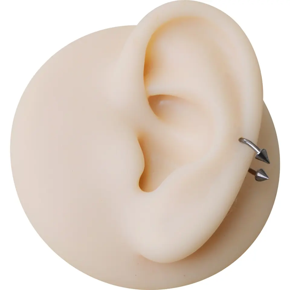 Helix ve septum kullanımı için uygun paslanmaz gümüş spike burun dudak kıkırdak piercing
