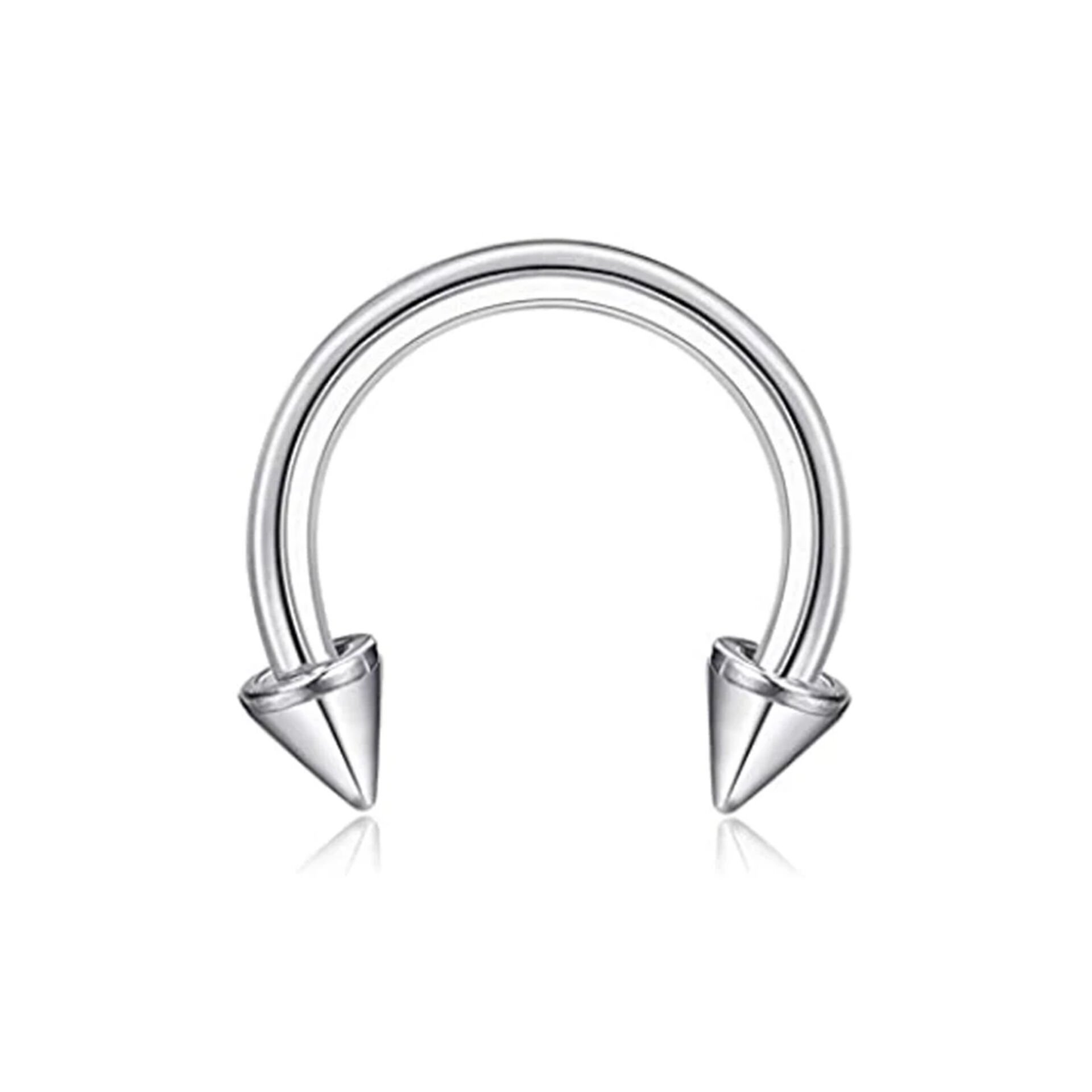 Spayk Çelik Yarım Halka Piercing, Tragus-Daith-Helix-Dudak-Septum