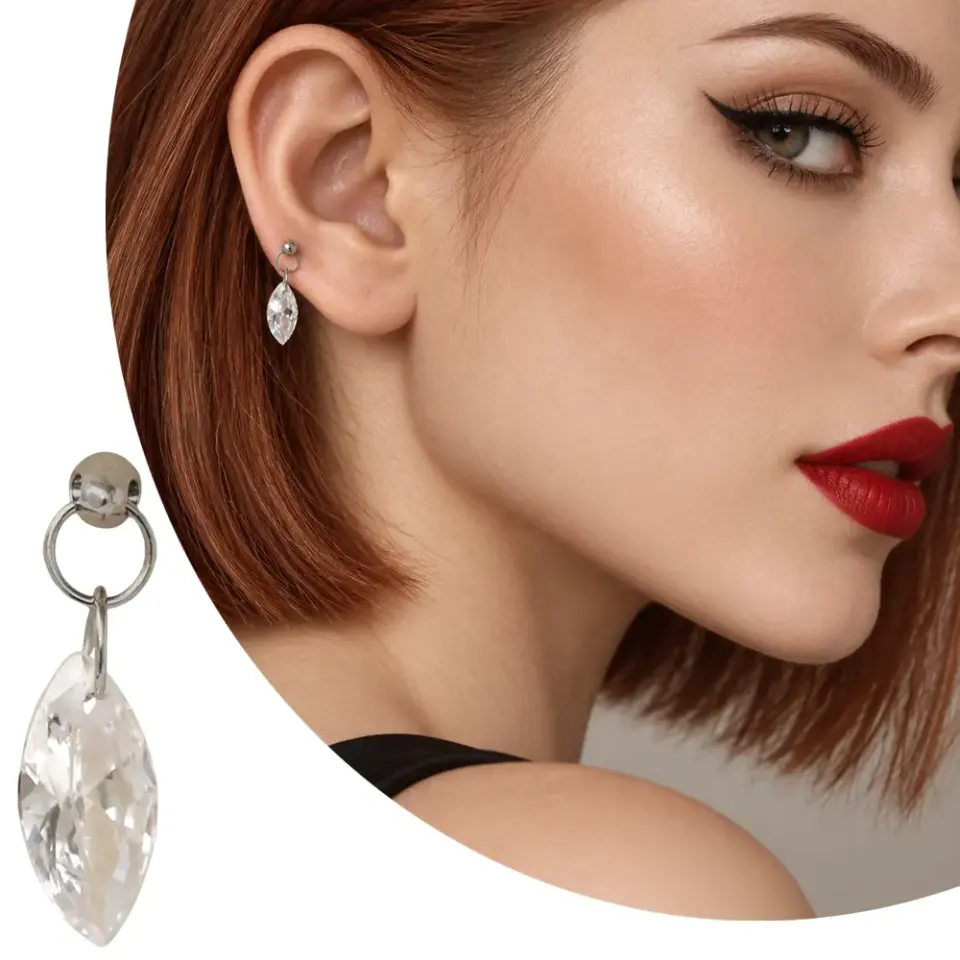 Gumus-renk-markiz-taşli-tragus-piercing