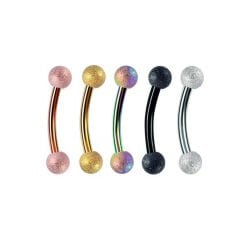 Simli Top 3mm x 8mm x 1.2mm Çelik Banana Piercing, Kaş-Rook-Daith-Snug-Vertical Tragus