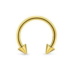 Gold Çelik Yarım Halka Piercing, Tragus-Daith-Helix-Dudak-Septum