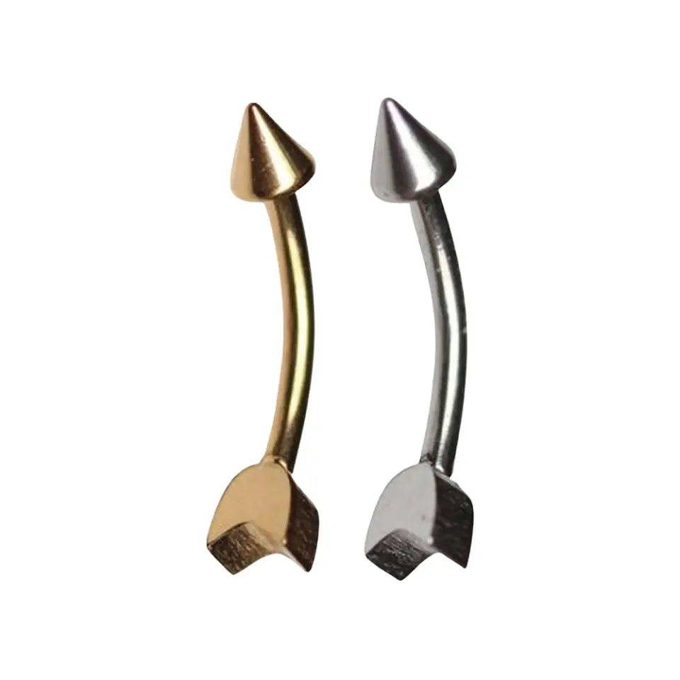 Ok Tasarımlı 316L Cerrahi Çelik Kaş ve Rook Piercing renkleri