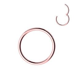 Rose Çelik Kilitli Halka Piercing, Tragus-Smiley-Helix-Dudak-Auricle-Kıkırdak