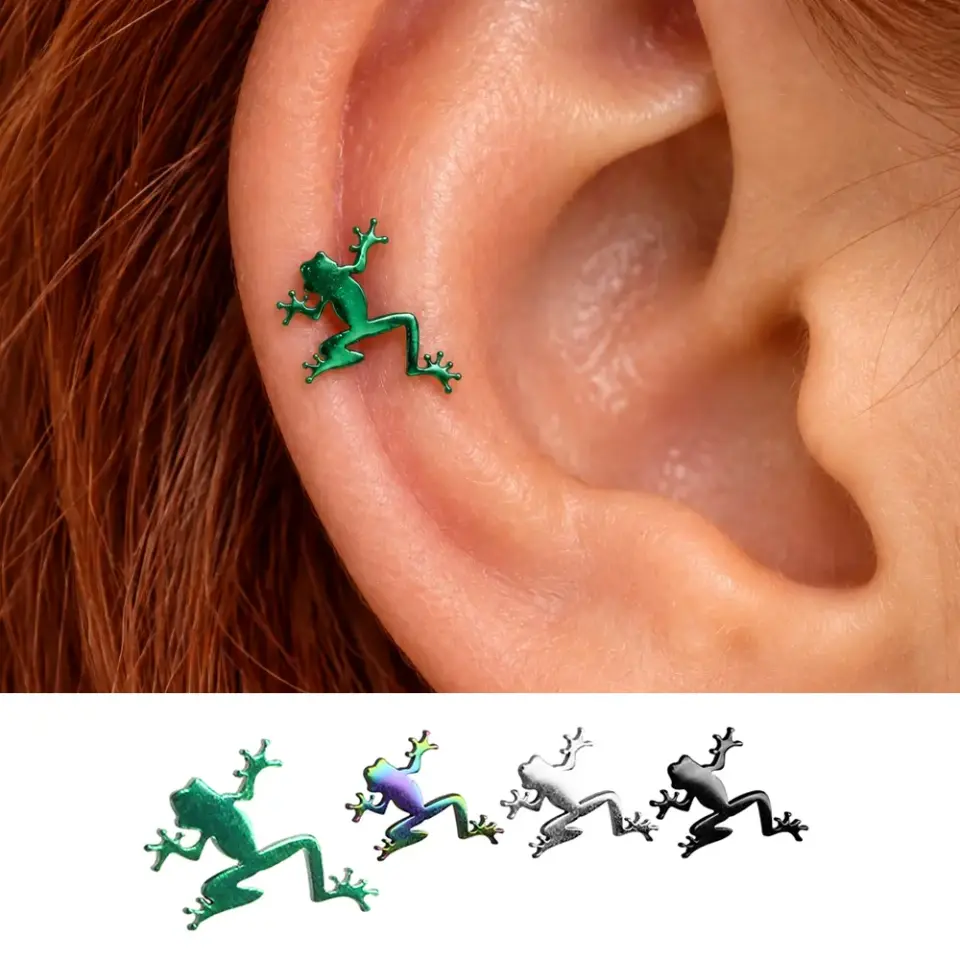 kurbağa-model-helix-piercing