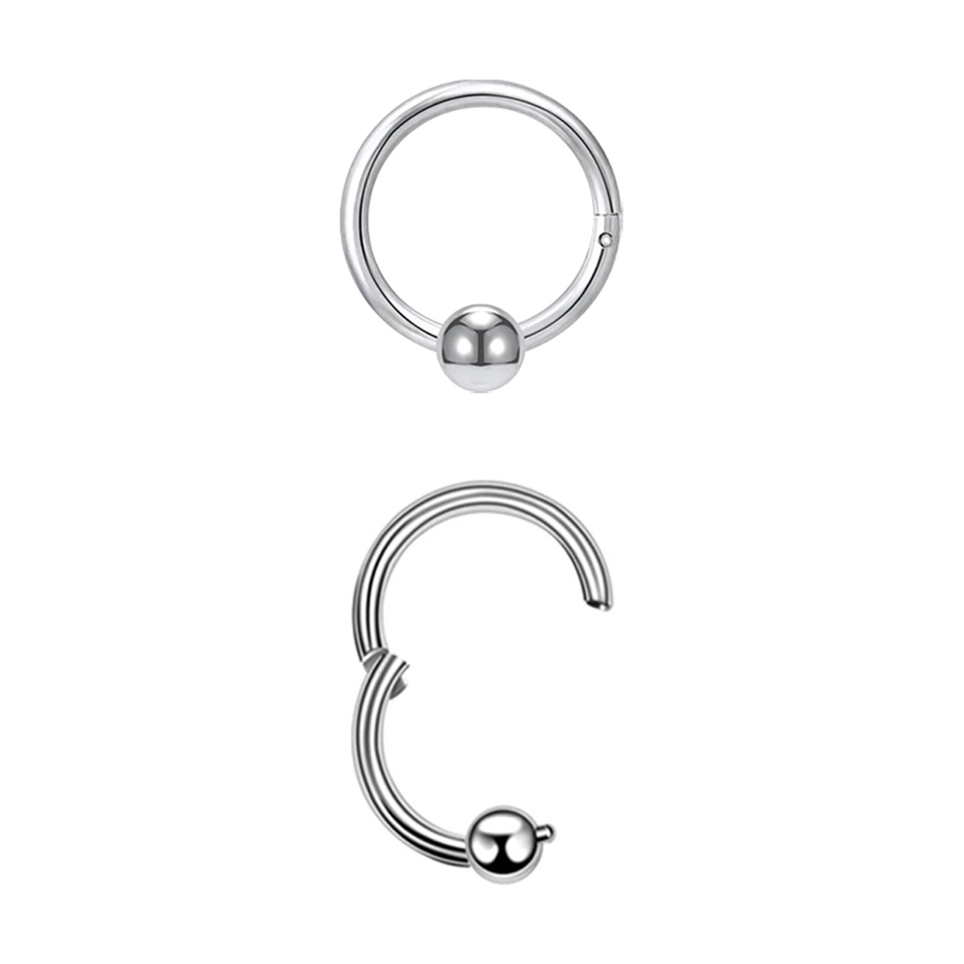 Toplu Çelik Kilitli Halka Piercing, Tragus-Smiley-Helix-Dudak-Auricle-Daith-Kıkırdak