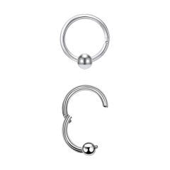 Toplu Çelik Kilitli Halka Piercing, Tragus-Smiley-Helix-Dudak-Auricle-Daith-Kıkırdak