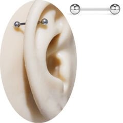 Toplu Çelik 1,2 mm Düz Bar Piercing, Tragus-Helix-Meme-Septum-Kıkırdak