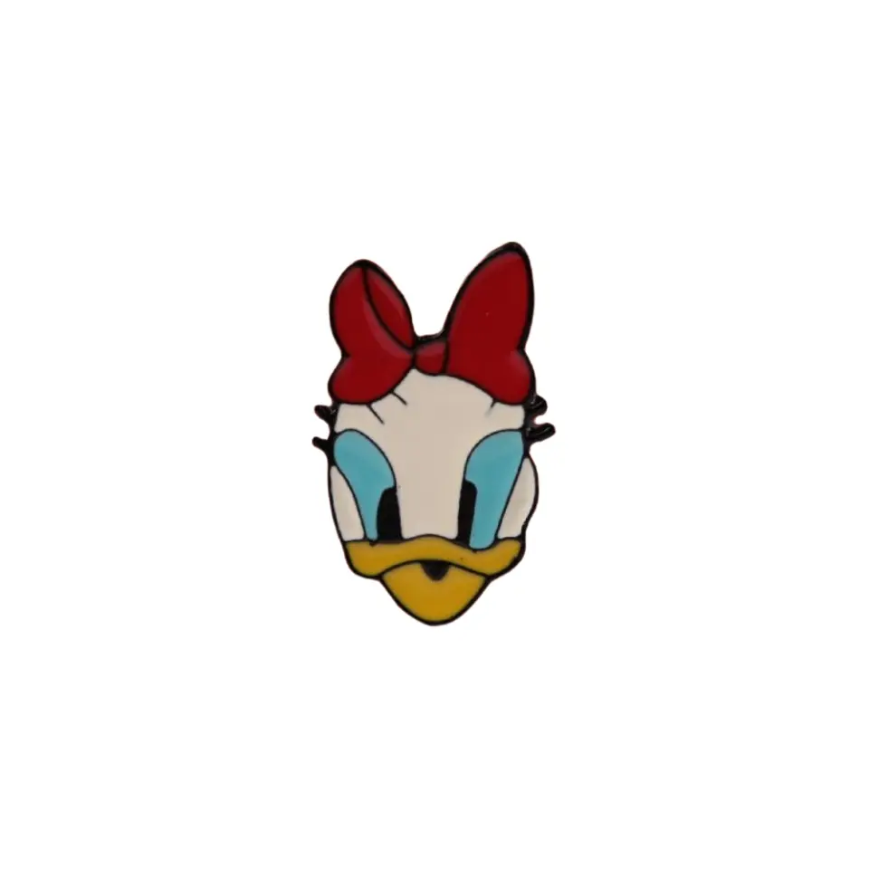 Kırmızı fiyonklu Daisy Duck figürlü mineli rozet