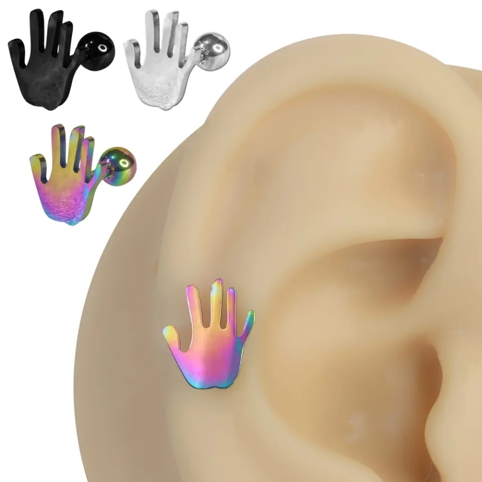 316L Cerrahi Çelik DUR Helix Kıkırdak Piercing