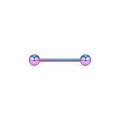 Toplu Gökkuşağı Çelik 1,2 mm Düz Bar Piercing, Tragus-Helix-Meme-Septum-Kıkırdak