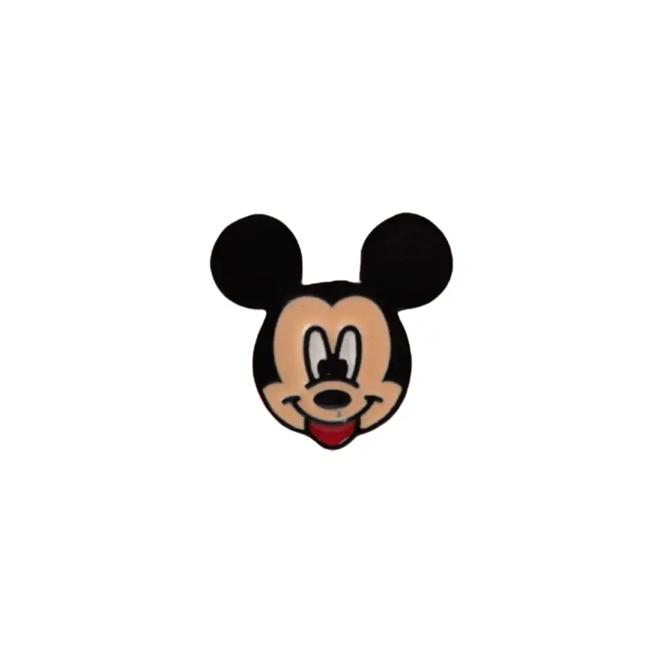 Mickey Mouse yüz figürlü mineli rozet