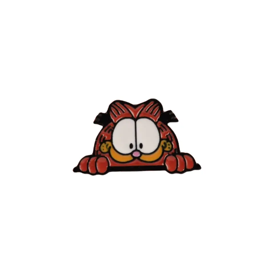 Turuncu Garfield figürlü mineli rozet
