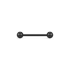 Toplu Siyah Çelik 1,2 mm Düz Bar Piercing, Tragus-Helix-Meme-Septum-Kıkırdak