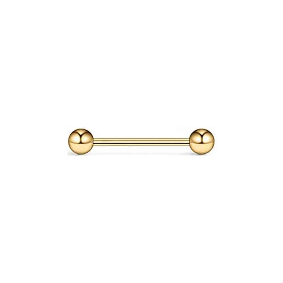 Toplu Gold Renkli 316L Cerrahi Çelik Düz Bar Meme Ucu Piercing