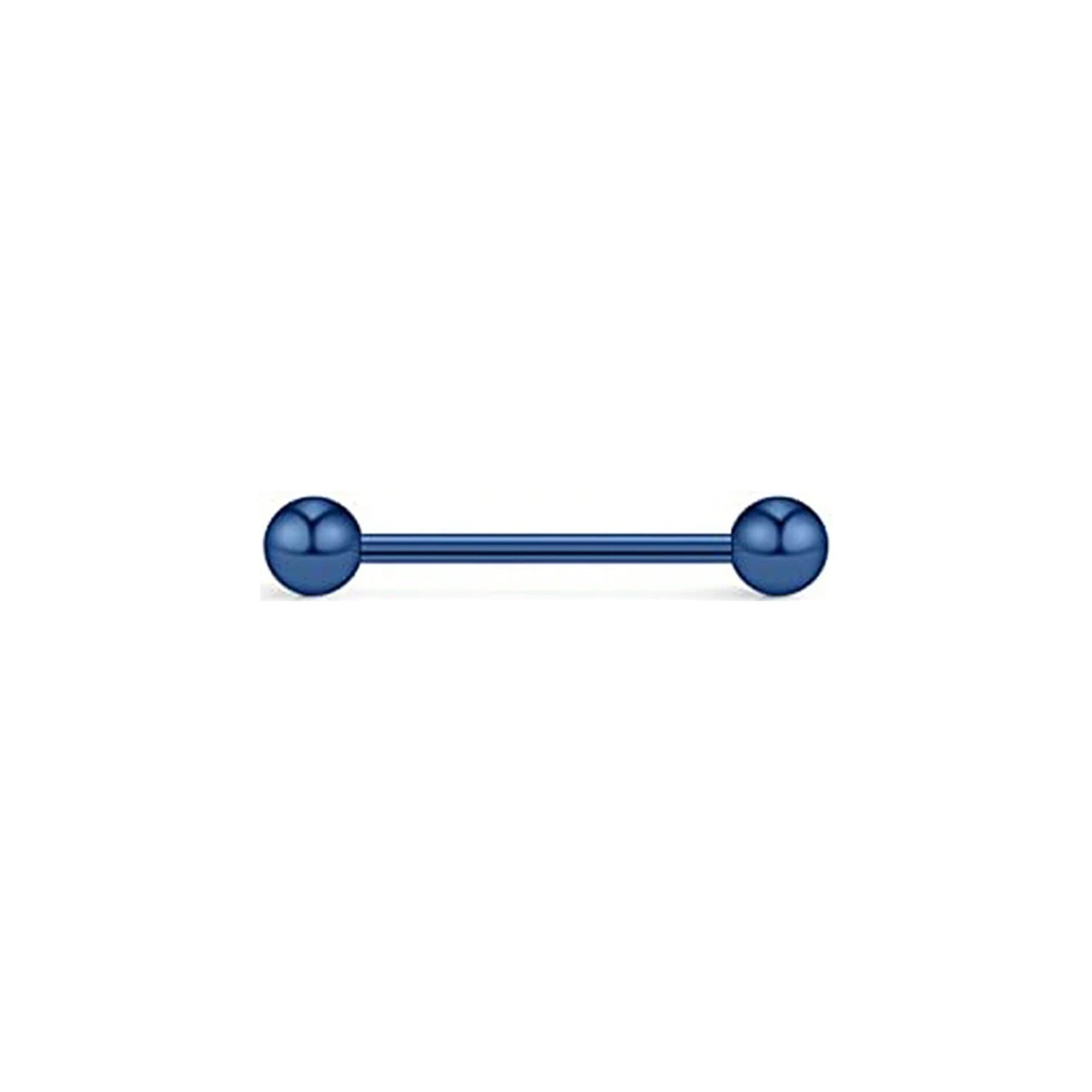 Toplu Mavi Çelik 1,2 mm Düz Bar Piercing, Tragus-Helix-Meme-Septum-Kıkırdak