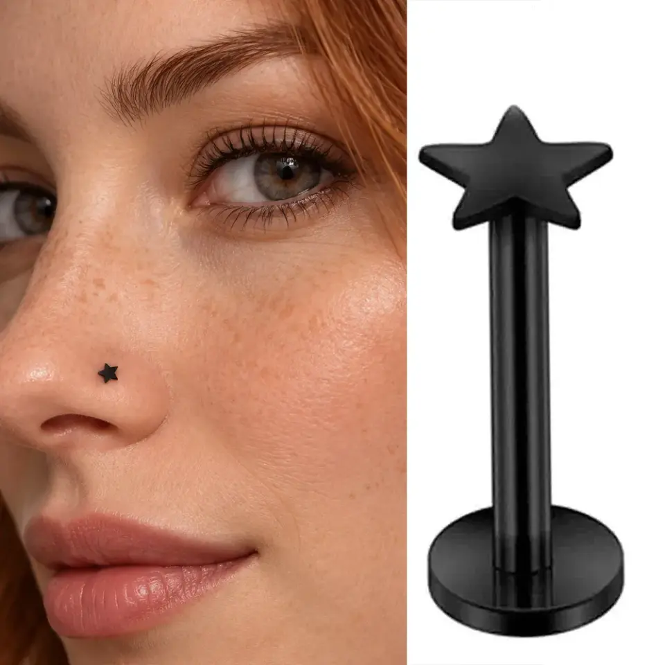 siyah-yildiz-burun-piercing