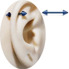 Spayk Mavi Çelik 1,2 mm Düz Bar Piercing, Tragus-Helix-Meme-Septum-Kıkırdak