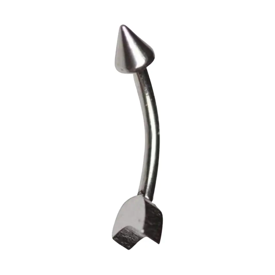Ok Tasarımlı gümüş rengi 316L Cerrahi Çelik Kaş ve Rook Piercing 