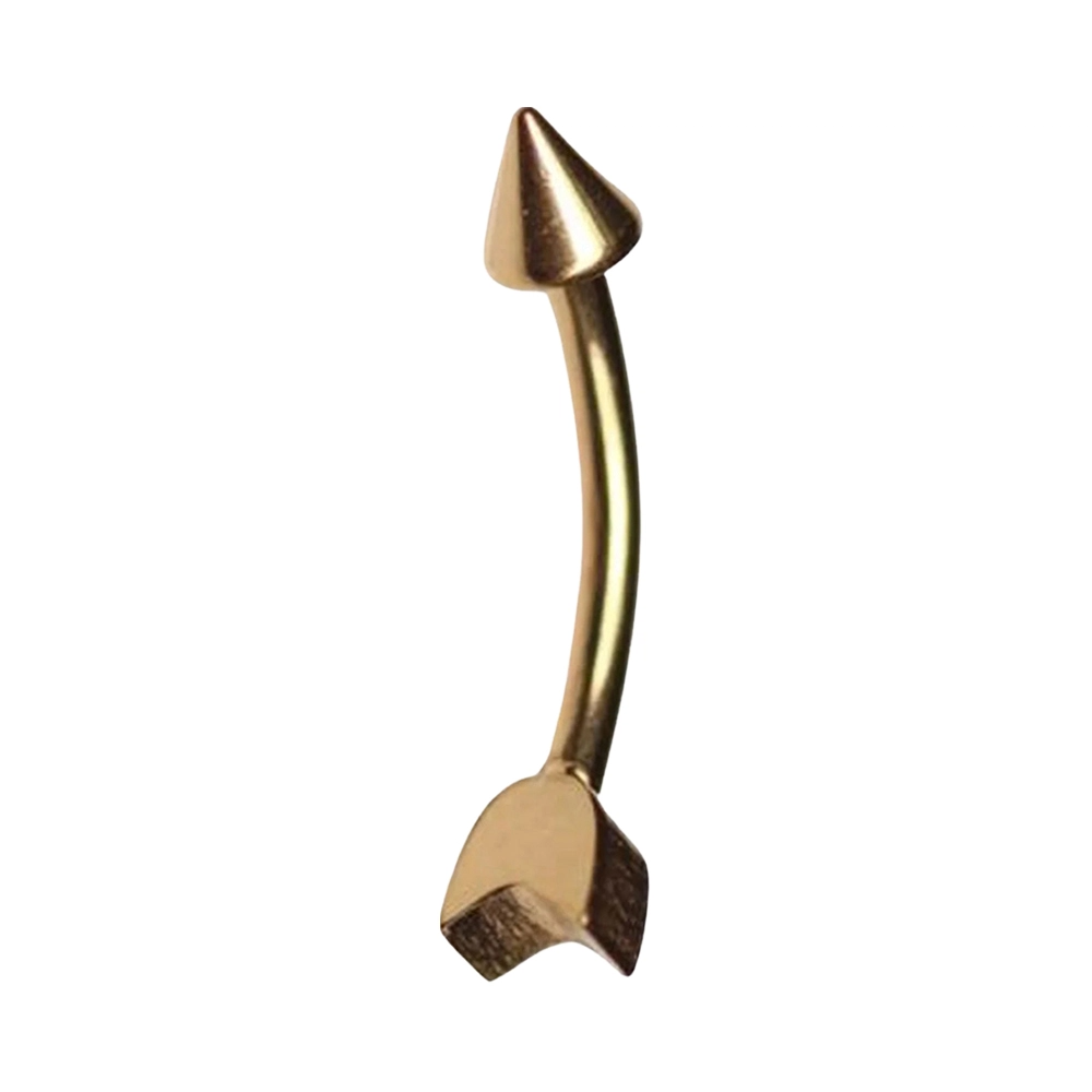 Ok Tasarımlı gold rengi 316L Cerrahi Çelik Kaş ve Rook Piercing 