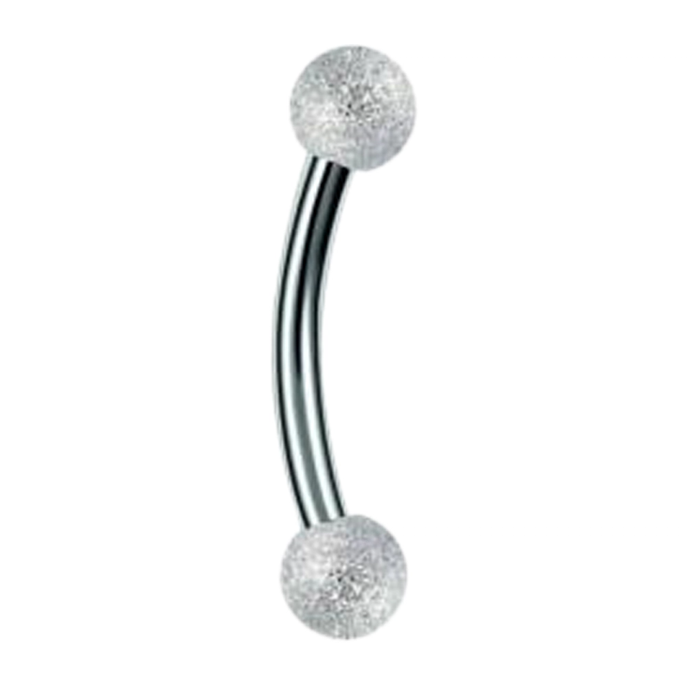 Simli Top Tasarımlı gümüş rengi 316L Cerrahi Çelik Kaş ve Rook Piercing