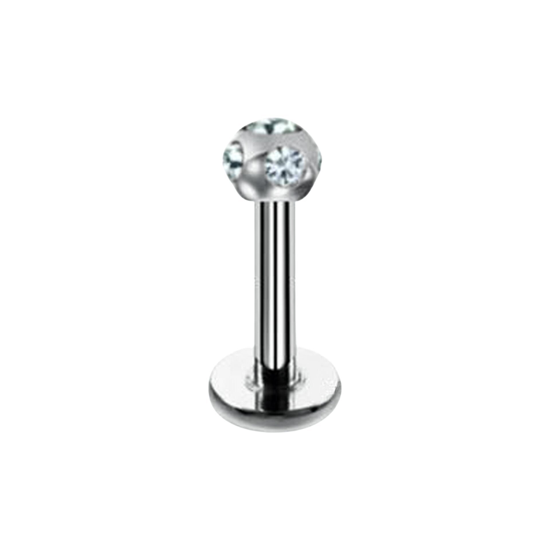 Çok Taş Çelik Labret Piercing, Tragus-Dudak-Helix-Kıkırdak