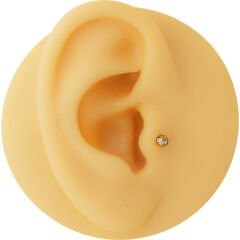 Çok Taş Gold Çelik Labret Piercing, Tragus-Dudak-Helix-Kıkırdak