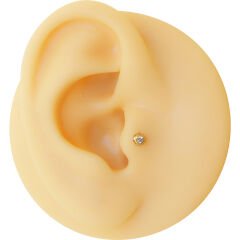 Çok Taş Gold Çelik Labret Piercing, Tragus-Dudak-Helix-Kıkırdak